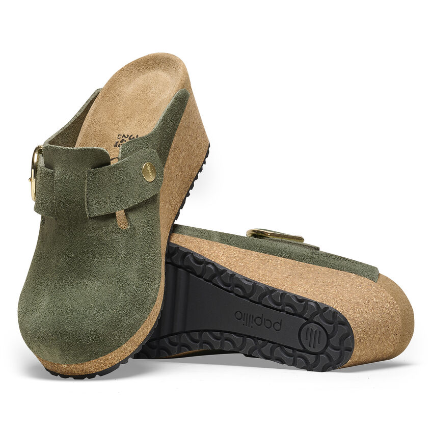 Birkenstock Fanny Ring-Buckle Suede Leather Thyme